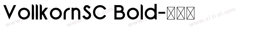 VollkornSC Bold字体转换